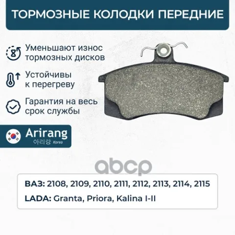 Колодки тормозные передние дисковые