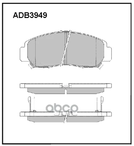 ВЫВЕДЕН_Колодки тормозные передние Nissan Teana (J32) II 08-13  Tiida 12-> / Honda Accord IX  VI  VI