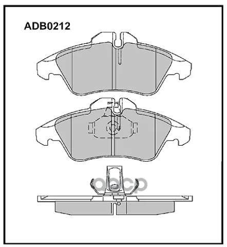 Колодки тормозные передние Mercedes-Benz Sprinter 95-06 / Vito 96-03 / VW LT 28-35 II 96-06 / Audi 1