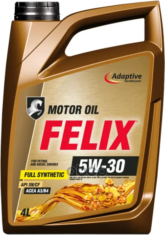 Масло моторное FELIX 5W30 A3/B4, SN/CF синтетика (4 л)