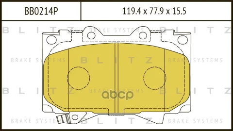 Колодки пер.TOYOTA LAND CRUISER 100 98=>