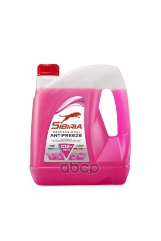 Жидкость охлаждающая Sibiria Antifreeze G12+ red -40 3кг