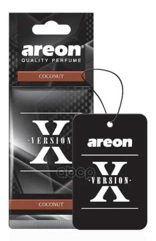 Ароматизатор "AREON REFRESHEMENT X-VERSION" бумажный " Кокос"  AXV-004 (мин.упак.10шт)