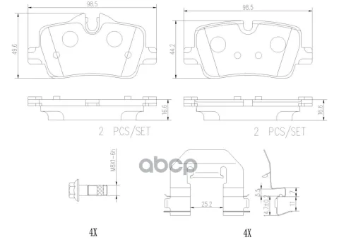 Колодки тормозные дисковые серии Brembo Xtra Ceramic BMW 3 (G20  G80) 11/18-> / BMW 3 Touring (G21 — фотография товара