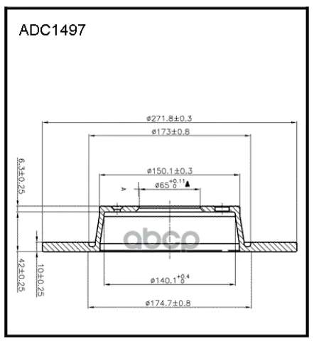 Диск тормозной задний VW Caddy   Golf VI  VII  Jetta III 04-10  IV 10-18  Touran 03-10 / Skoda Karoq