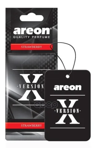 Ароматизатор "AREON REFRESHEMENT X-VERSION" бумажный " Клубника"  AXV-006 (мин.упак.10шт)