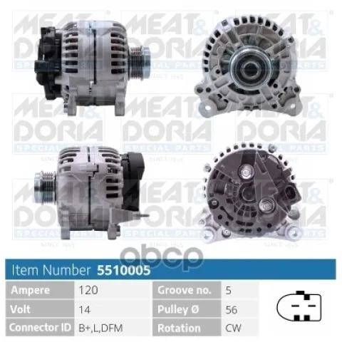 Генератор 14V 120A Audi A3 (8L1)  VW Golf IV