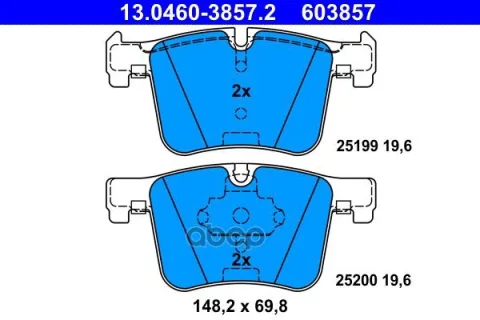 Колодки пер.BMW 1 F20,F25, F30, F31,F34