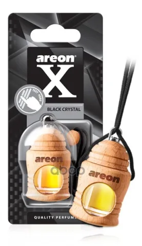 Ароматизатор "AREON FRESCO X-VERSION" флакон с деревянной крышкой "Черный кристалл" 051-Х01 — фотография товара