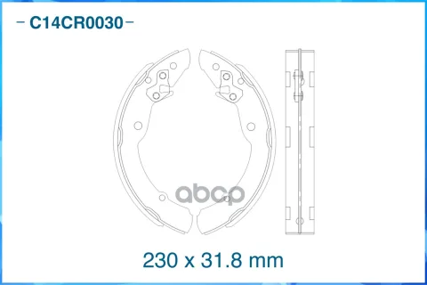 Колодки тормозные зад. Барабанные VW POLO V седан (602, 604, 612, 614) 05/15-, VW POLO V (6R1, 6C1) — фотография товара
