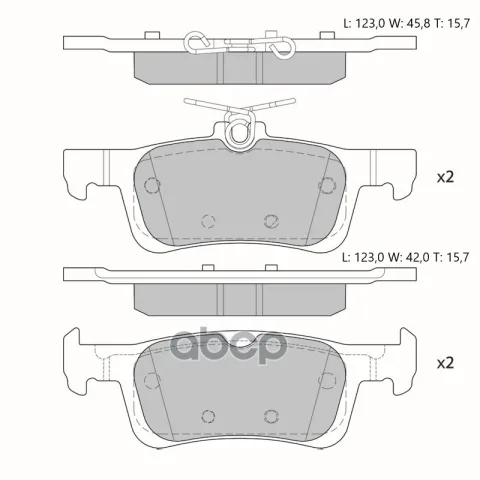 Колодки тормозные дисковые Avantech задние (противоскрипная пластина в компл.)