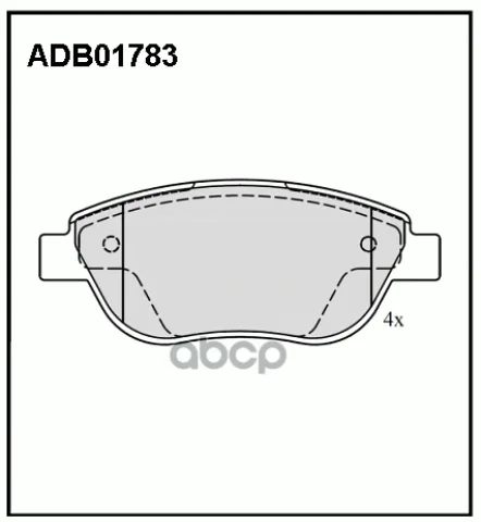 Колодки тормозные передние Peugeot 206  207  307  4008 12->  Partner / Fiat Doblo 01-> / Citroen Ber