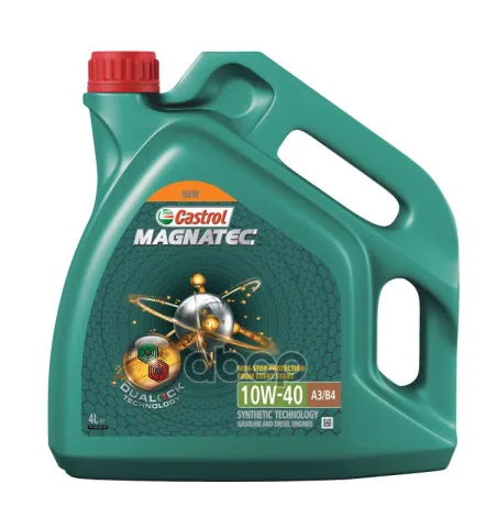 Масло моторное Castrol Magnatec 10W-40 4л A/B, SN, Meets FIAT 9.55535-D2, MB-Approval 226.5, Renault