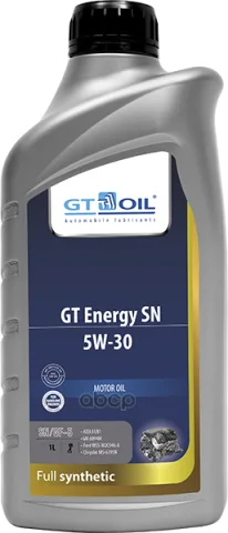 Масло моторное синтетическое всесезонное GT Energy SN, SAE 5W-30, API SN, 1л