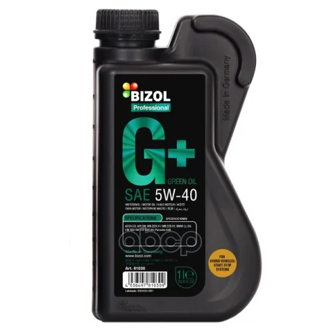 Масло моторное Green Oil+ 5W-40 SN C3 (1л)