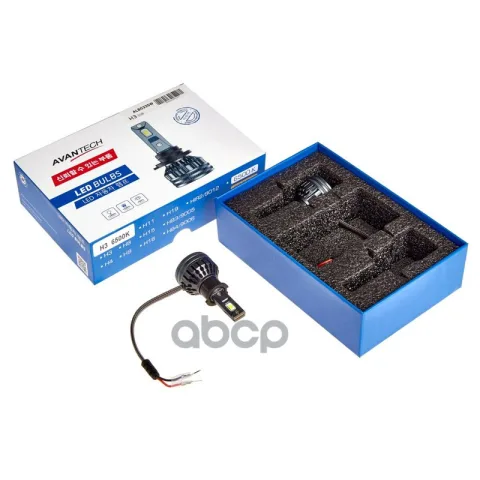 Лампа светодиодная  LED Avantech H3 12V 35W, 6500К 3500lm (комплект 2 шт.)
