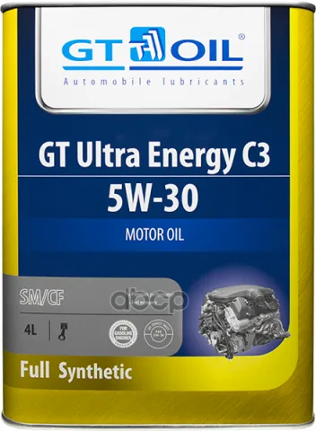 Масло моторное синтетическое всесезонное GT Ultra Energy C3, SAE 5W-30, API SM,SN/CF, 4 л