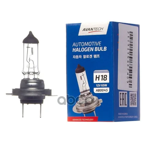 Лампа головного света Avantech H18 12V 65W