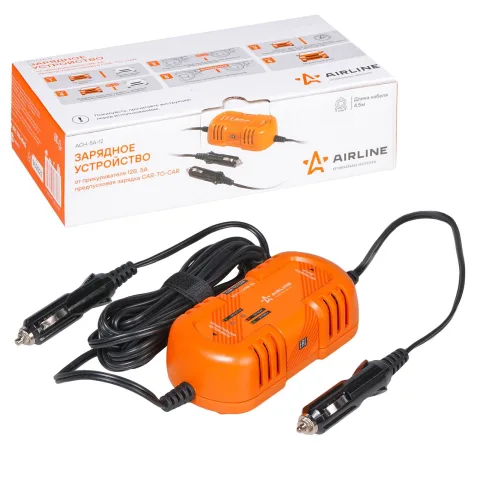 Зарядное устройство от прикуривателя 12V, 5А (предпусковая зарядка CAR-TO-CAR) (AIRLINE) ACH-5A-12