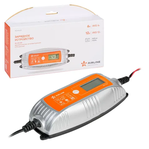 Зарядное устройство  4А 6-12V, автоматическое, интеллектуальное, LCD дисп., электронное (AIRLINE) ACH-A-01