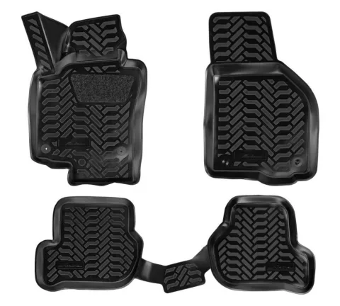 Ковры в салон (3D с подпятником) Skoda Octavia (A5) (2004-2013) компл. 4 шт., (крепеж), высокий борт
