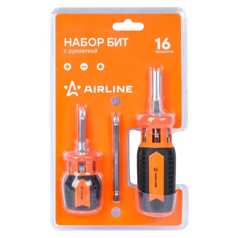 Набор бит с рукоятками 16пр. (рукоятка, биты PH, SL, TORX), блистер (ATCA022)