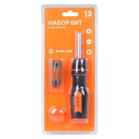 Набор бит с рукояткой 13пр. (рукоятка, биты PH, SL, TORX), блистер (ATCA021)
