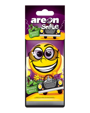 Ароматизатор AREON бумажный SMILE RING (Beverly Hills/Беверли Хиллс)~ ЧЗ ОСУ — фотография товара