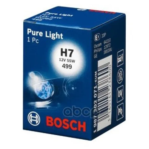 Лампа 12v 55w h7 pure light (картон 1 шт)