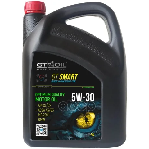 Масло моторное полусинтетическое GT Smart SAE 5W-30 API SL/CF, 4 л