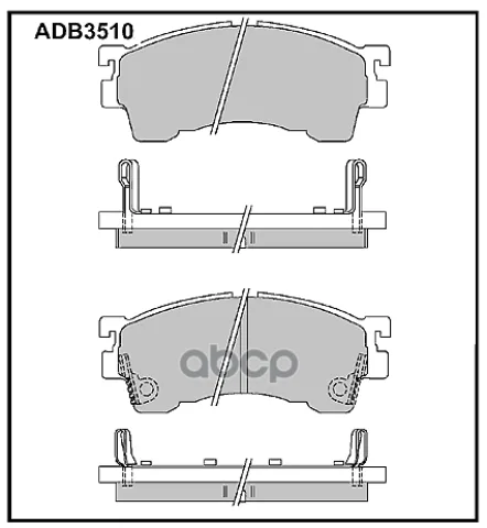 Колодки тормозные передние Mazda 323 98-04  Mazda 5 05-10  10->  Mazda 626 IV  V  MX-6 92-97 / Ford