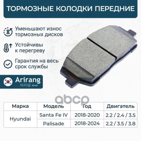 Колодки дискового тормоза перед. — фотография товара