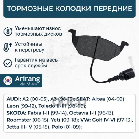 Колодки дискового тормоза перед. — фотография товара