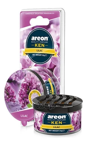 Ароматизатор "AREON GEL KEN BLISTER" (внутри ароматиз. дерево) "Сирень" 704-AKB-10
