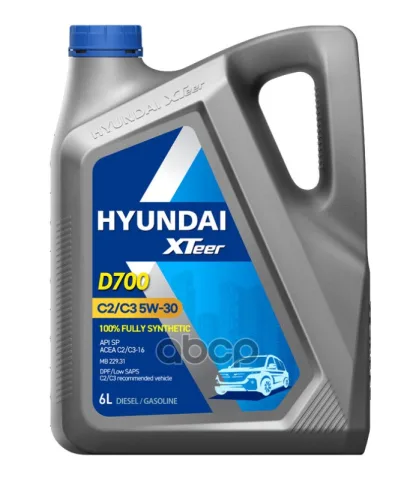 Моторное масло для легковых автомобилей HYUNDAI  XTeer D700 C2/C3 5W-30 (6л)