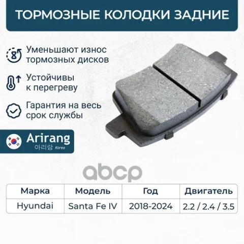 Колодки тормозные задние