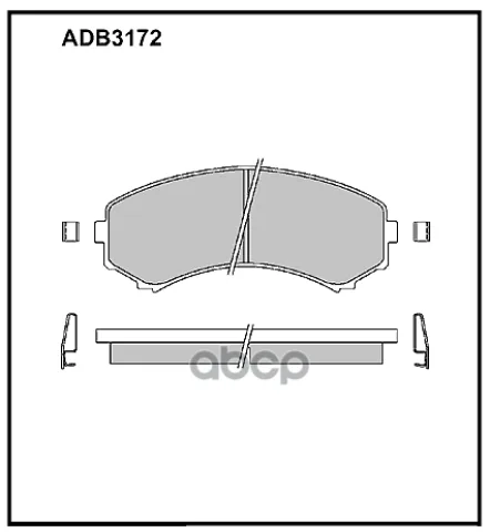 Колодки тормозные передние Mitsubishi Pajero 99->  Galant VIII 96-04