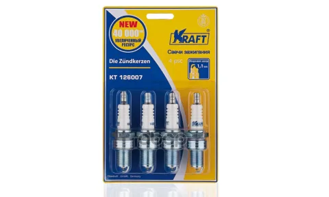 Свеча зажигания ВАЗ-2111-2110 инж. 8 клап. (KRAFT) зазор 1,1 (4шт)