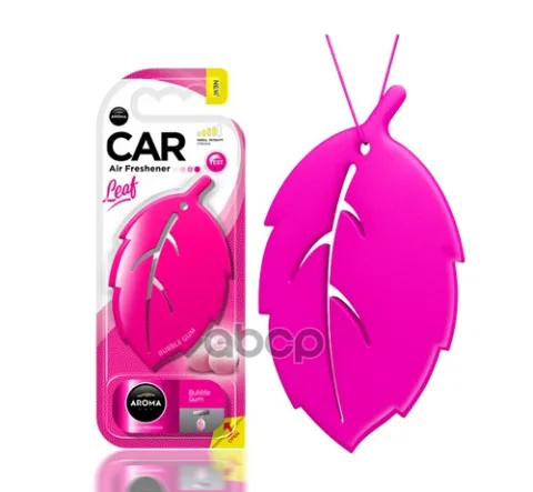 Ароматизатор подвес фигурный "Leaf 3D (Polymers)" пластик Bubble Gum (Aroma Car)