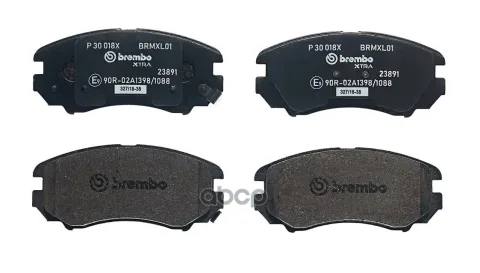 Колодки тормозные дисковые передн. серии Brembo Xtra HYUNDAI COUPE (GK) 01/01-12/12 / HYUNDAI ELANTR