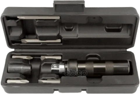 Отвертка ударная шлиц - крест 6 бит (SL) 6x35, 8x35, 8х70мм; РH2x35, PH3x35, PH3x70мм пенал (АвтоДело)