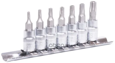 Набор вставок бит TORX (ТS) 1/4" (TS10-TS40) удл. 38  7 предм. (АвтоДело)