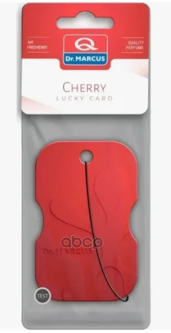 Ароматизатор подвес фигурный (Dr.MARCUS) "Lucky Card" пластик Cherry