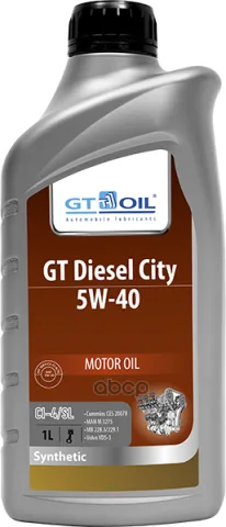 Масло GT Diesel City  SAE 5W-40  API CI-4/SL син.  1 л
