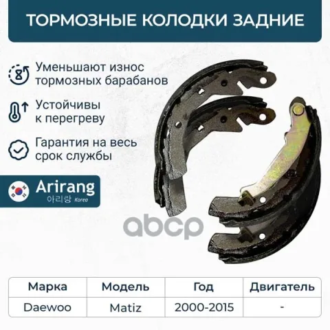 Колодки барабанного тормоза зад.