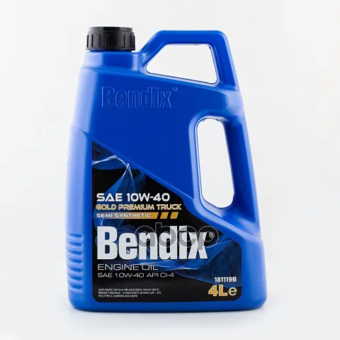 Масло моторное 4л.  полусинтетика BENDIX GOLD PREMIUM TRUCK CI-4 SAE 10W-40. ACEA E4/E7 CI-4 ACEA E4