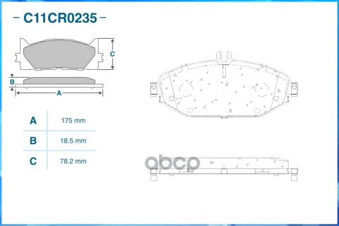 Колодки тормозные перед., Low Metallic MERCEDES-BENZ E-CLASS купе (C238) 05/18-, MERCEDES-BENZ E-CLA — фотография товара