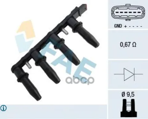 Катушка зажигания OPEL 1208021