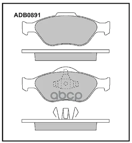 Колодки тормозные передние Ford Fiesta IV  V / Ford Fusion 02-12 / Mazda 2 03-07