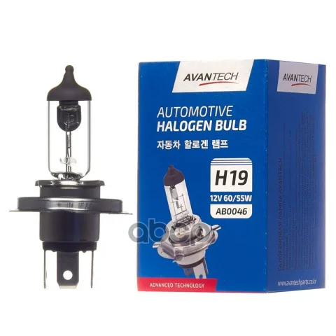 Лампа головного света Avantech H19 12V 60/55W